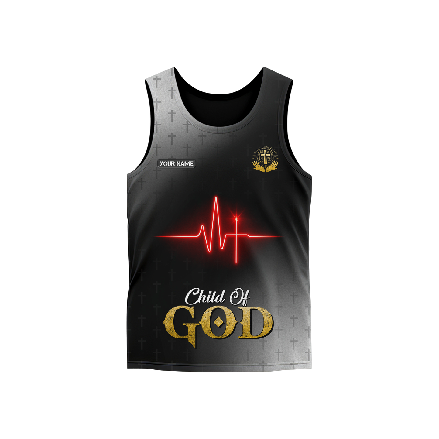 Jesus Heartbeat Hoodie – Child of God Christian Zip Up Jacket with Cross Design