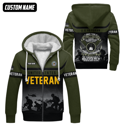 U.S. Veteran Hoodie – Solemn Oath Military Zip Up Jacket