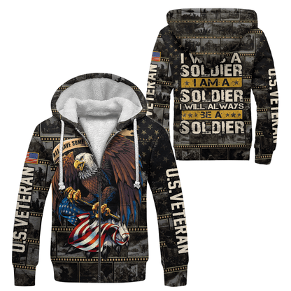 U.S. Veteran Hoodie – I Was a Soldier I Am a Soldier, All Gave Some Some Gave All, Patriotic Hoodie