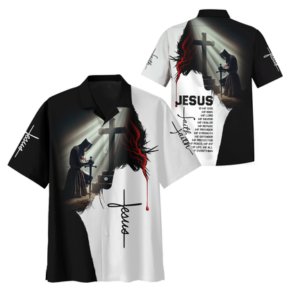 Jesus Christian Hoodie – Knight Prayer Cross Faith Zip Up Sweatshirt with Bible Verse Design