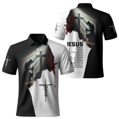Jesus Christian Hoodie – Knight Prayer Cross Faith Zip Up Sweatshirt with Bible Verse Design