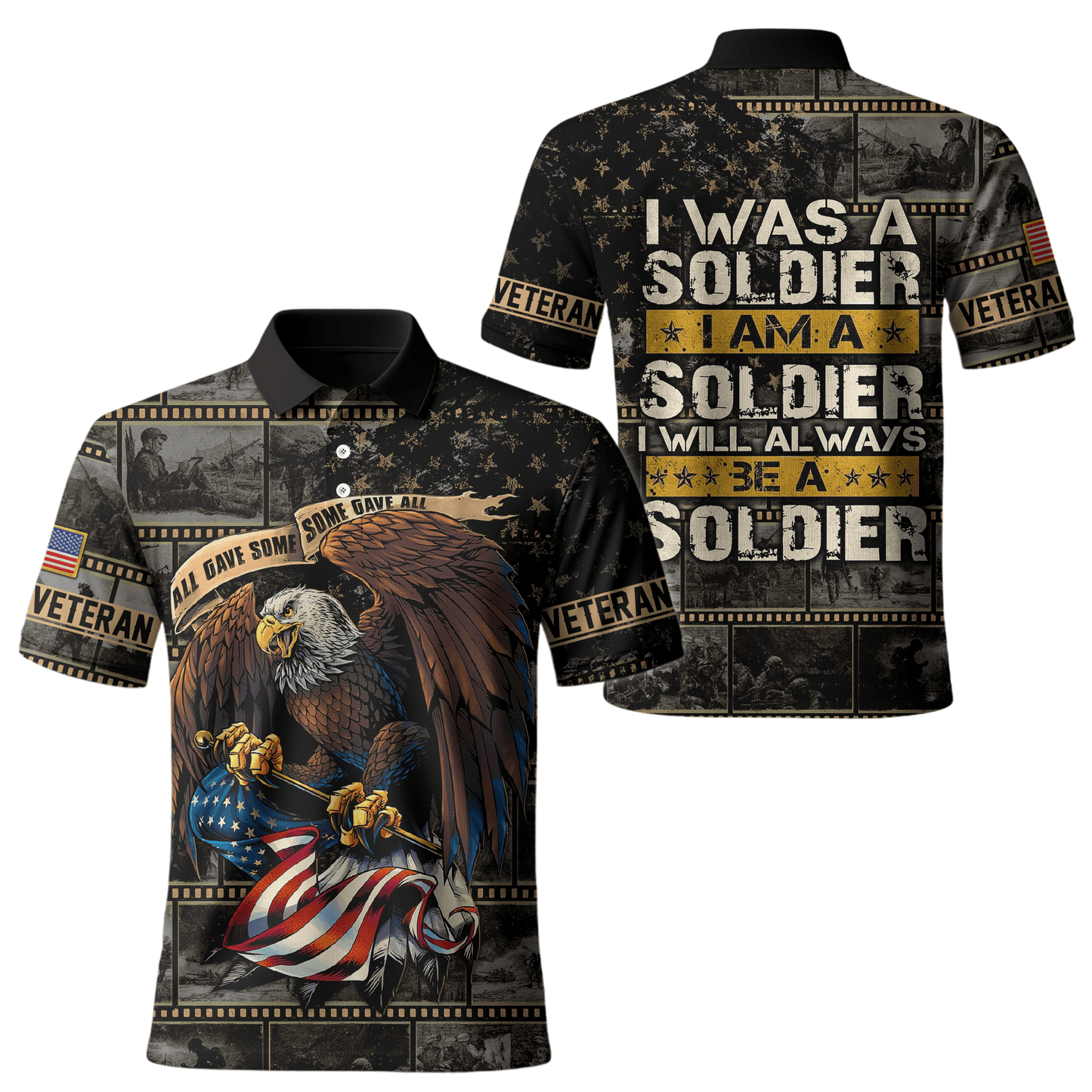 U.S. Veteran Hoodie – I Was a Soldier I Am a Soldier, All Gave Some Some Gave All, Patriotic Hoodie
