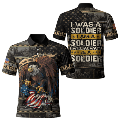 U.S. Veteran Hoodie – I Was a Soldier I Am a Soldier, All Gave Some Some Gave All, Patriotic Hoodie