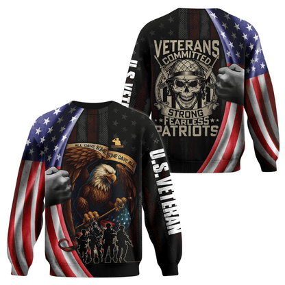 U.S. Veteran Hoodie – Strong Fearless Patriots Zip Up Jacket