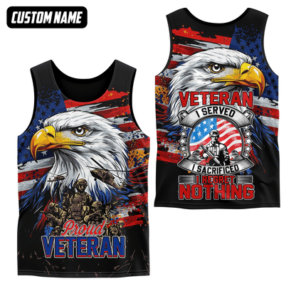 Proud Veteran Hoodie – American Eagle U.S. Flag Patriotic Zip Up