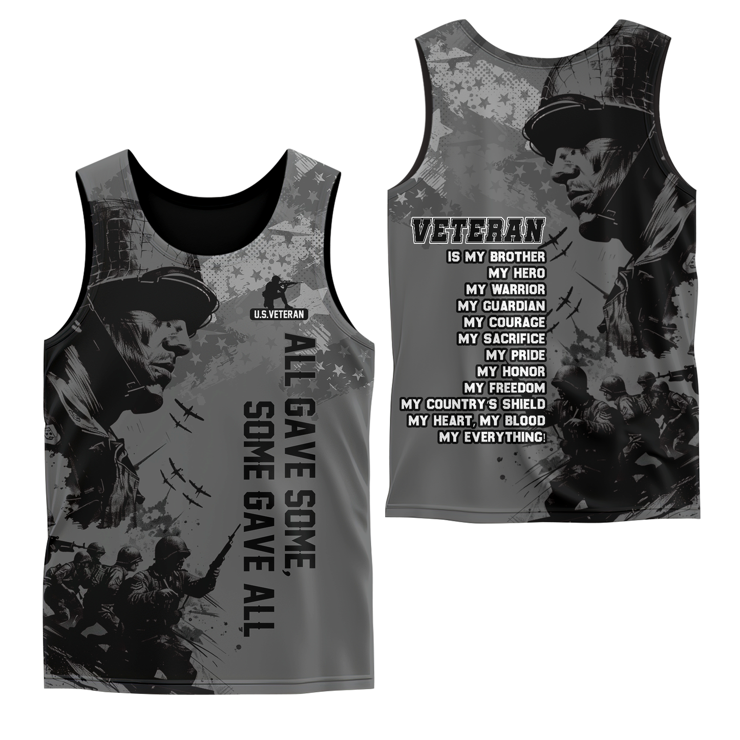 All Gave Some Some Gave All Hoodie – U.S. Veteran Military Zip Up, Soldier Tribute Sweatshirt, Patriotic Gift for Men