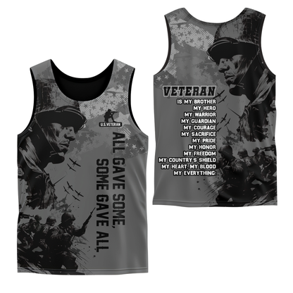 All Gave Some Some Gave All Hoodie – U.S. Veteran Military Zip Up, Soldier Tribute Sweatshirt, Patriotic Gift for Men