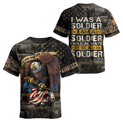 U.S. Veteran Hoodie – I Was a Soldier I Am a Soldier, All Gave Some Some Gave All, Patriotic Hoodie