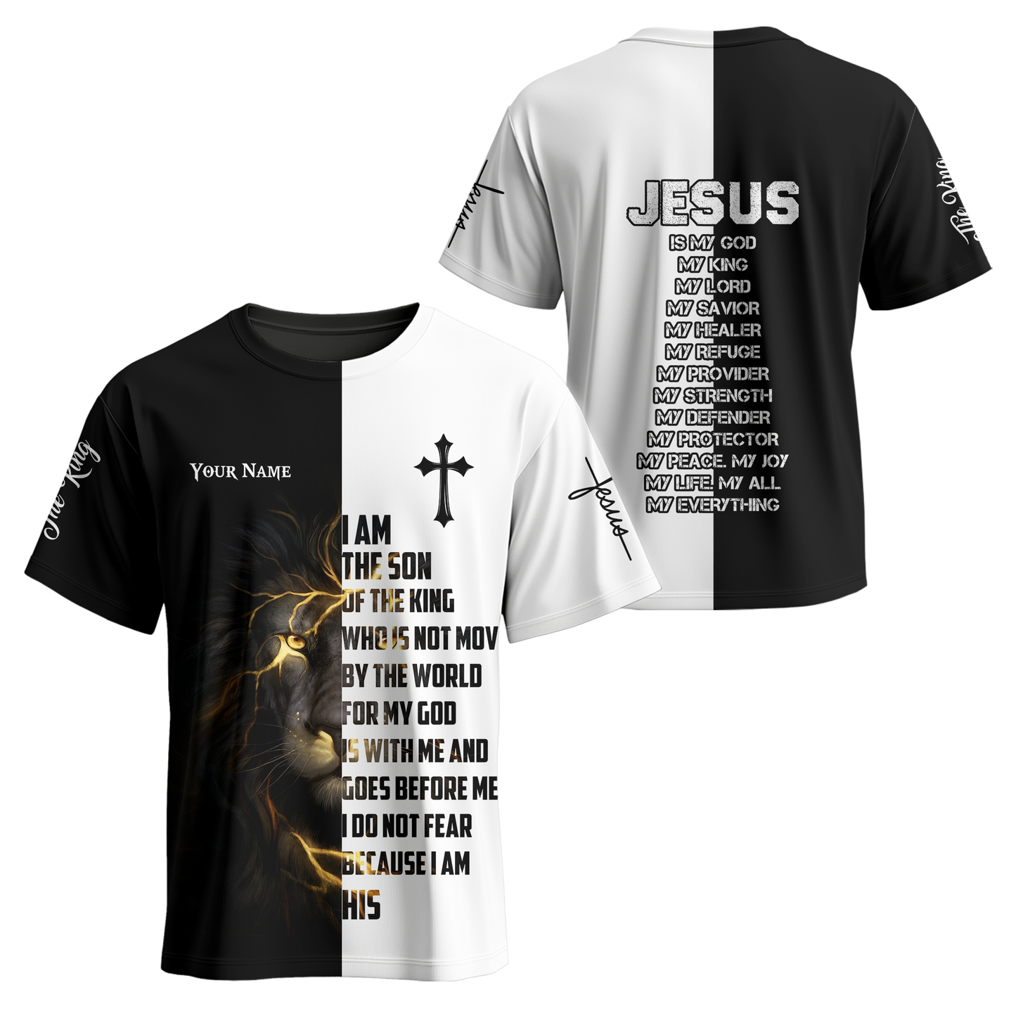 I Am the Son of the King – Christian Lion of Judah Faith Hoodie with Cross Design