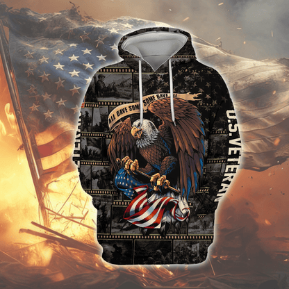 U.S. Veteran Hoodie – I Was a Soldier I Am a Soldier, All Gave Some Some Gave All, Patriotic Hoodie