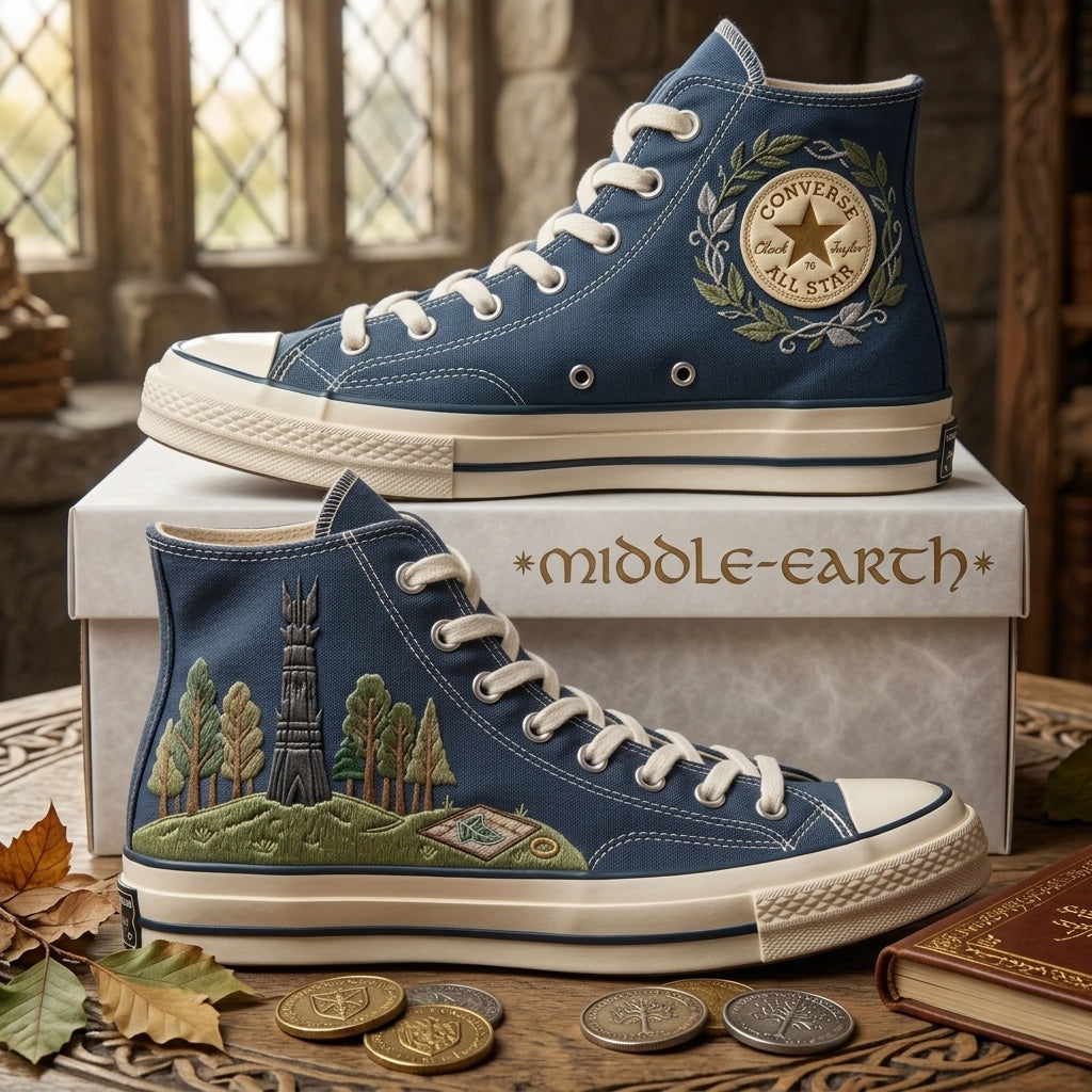 The Lord Of The Rings Hand-Embroidered Converse Chuck Taylor 1970s – All Star Classic