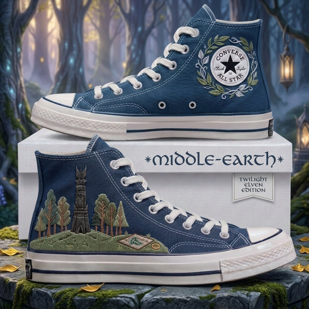 The Lord Of The Rings Hand-Embroidered Converse Chuck Taylor 1970s – All Star Classic