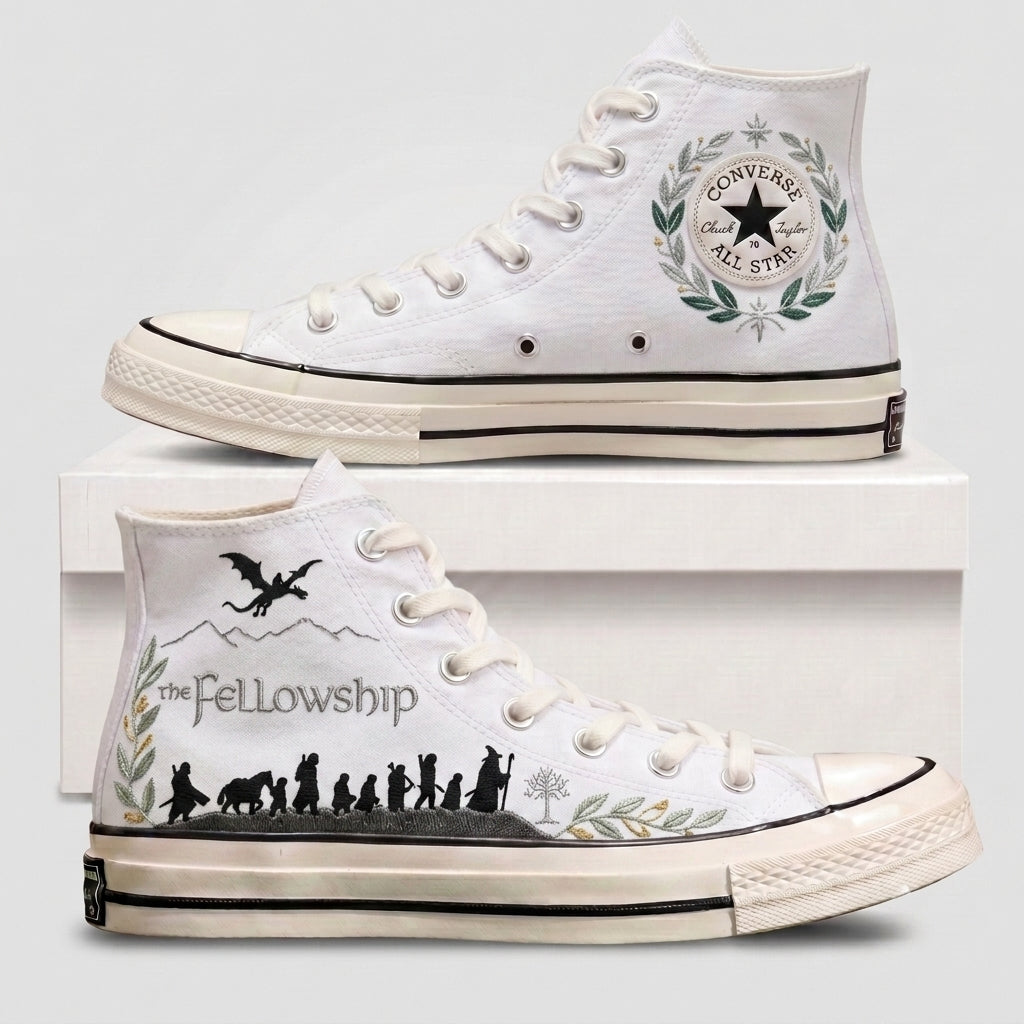 The Lord Of The Rings Hand-Embroidered Converse Chuck Taylor 1970s – All Star Classic