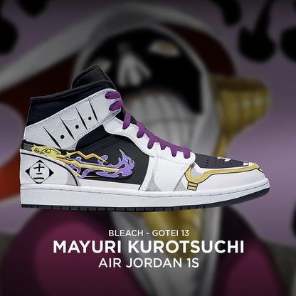 Mayuri Kurotsuchi - Bleach AJ1 Embossed Logo Sneakers - AZ26150914