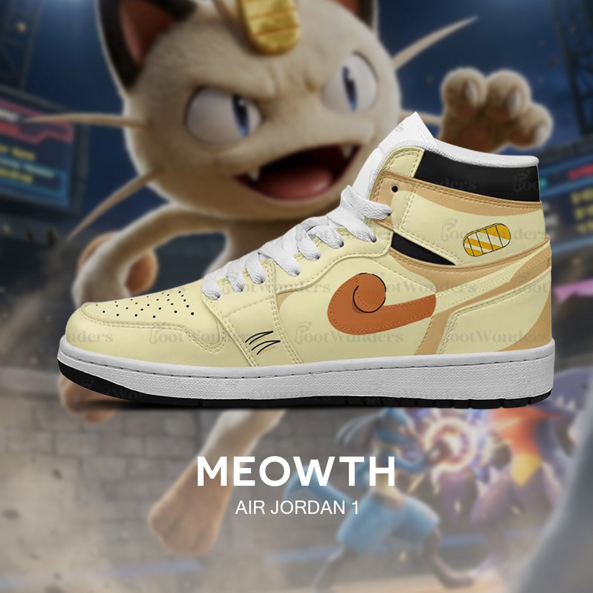 Meowth - Pokémon AJ1 Sneakers mit geprägtem Logo - AZ26100365
