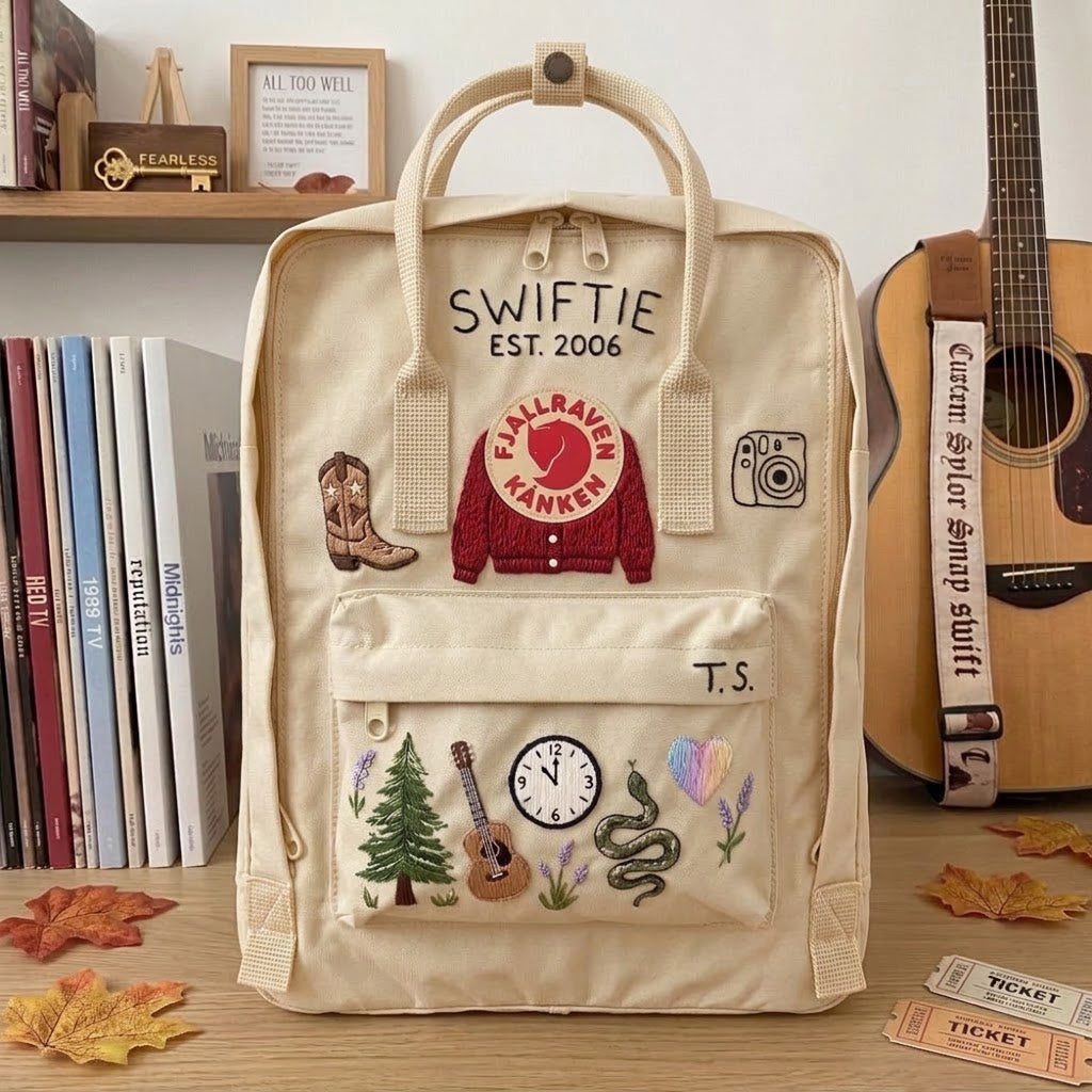 Taylor Swift Fjallraven Kanken Hand-Embroidered Backpack
