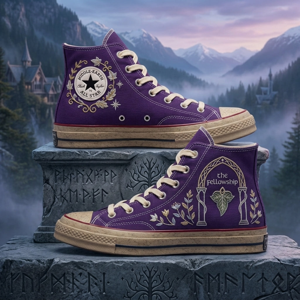 The Lord Of The Rings Hand-Embroidered Converse Chuck Taylor 1970s – All Star Classic