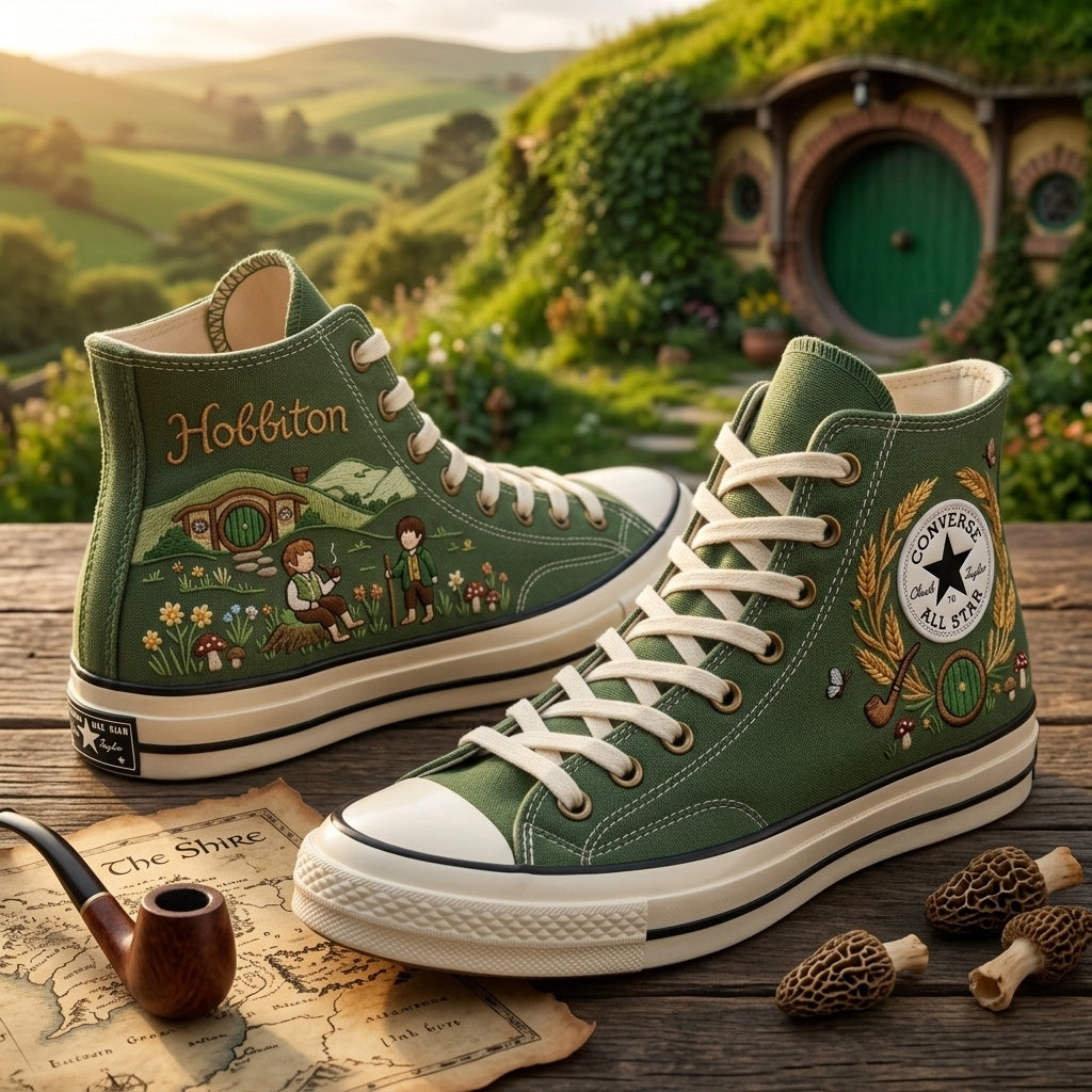 The Lord Of The Rings Hand-Embroidered Converse Chuck Taylor 1970s – All Star Classic