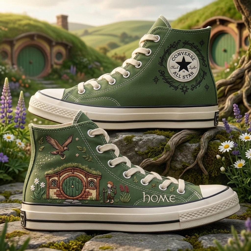 The Lord Of The Rings Hand-Embroidered Converse Chuck Taylor 1970s – All Star Classic