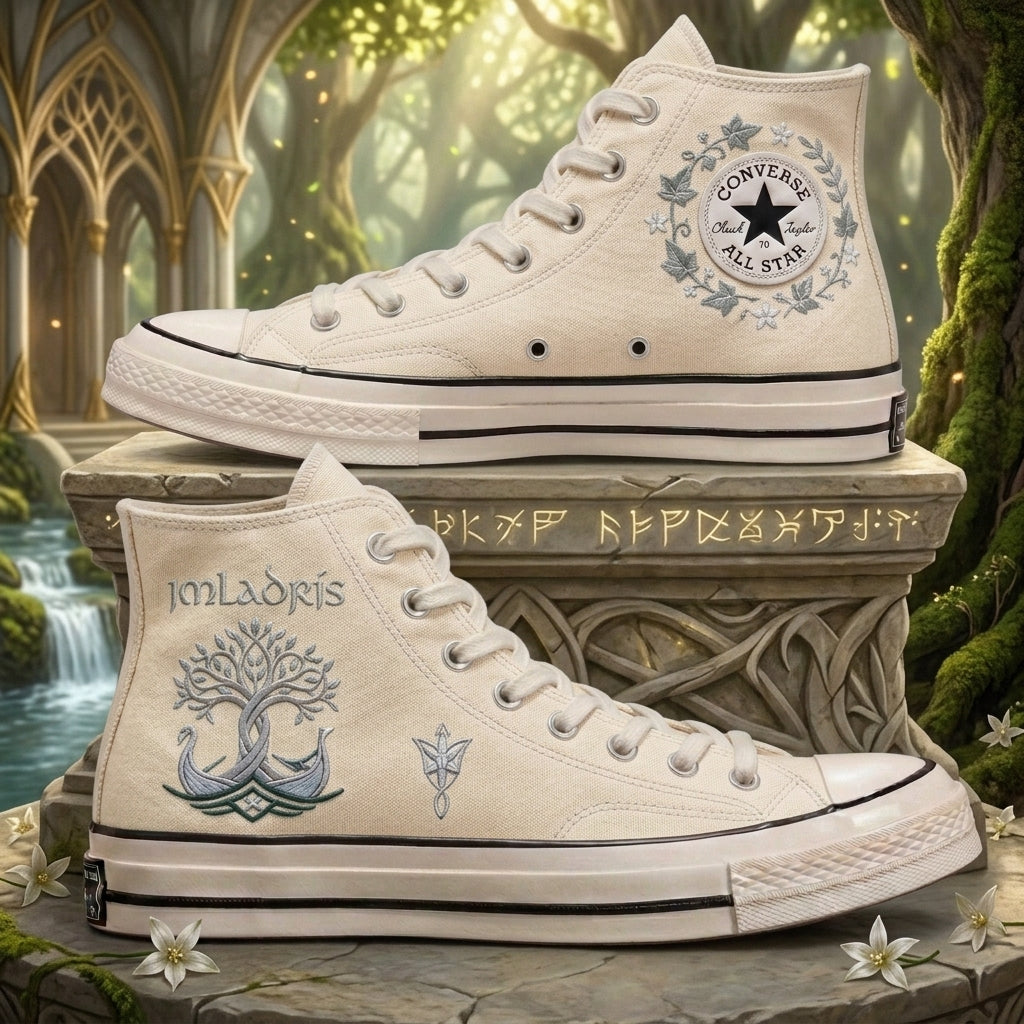 The Lord Of The Rings Hand-Embroidered Converse Chuck Taylor 1970s – All Star Classic