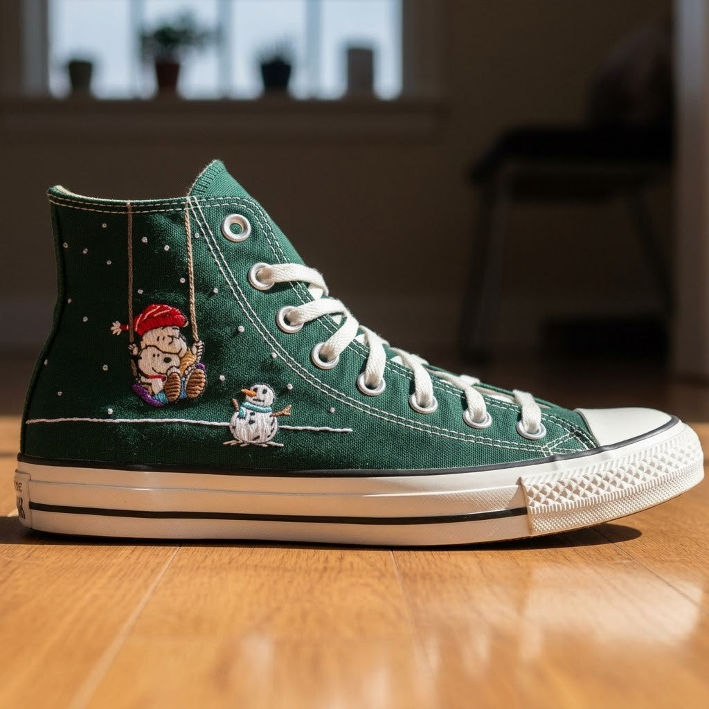 Snoopy Converse Chuck Taylor 1970 brodé à la main - All Star Classique - AZ26030833