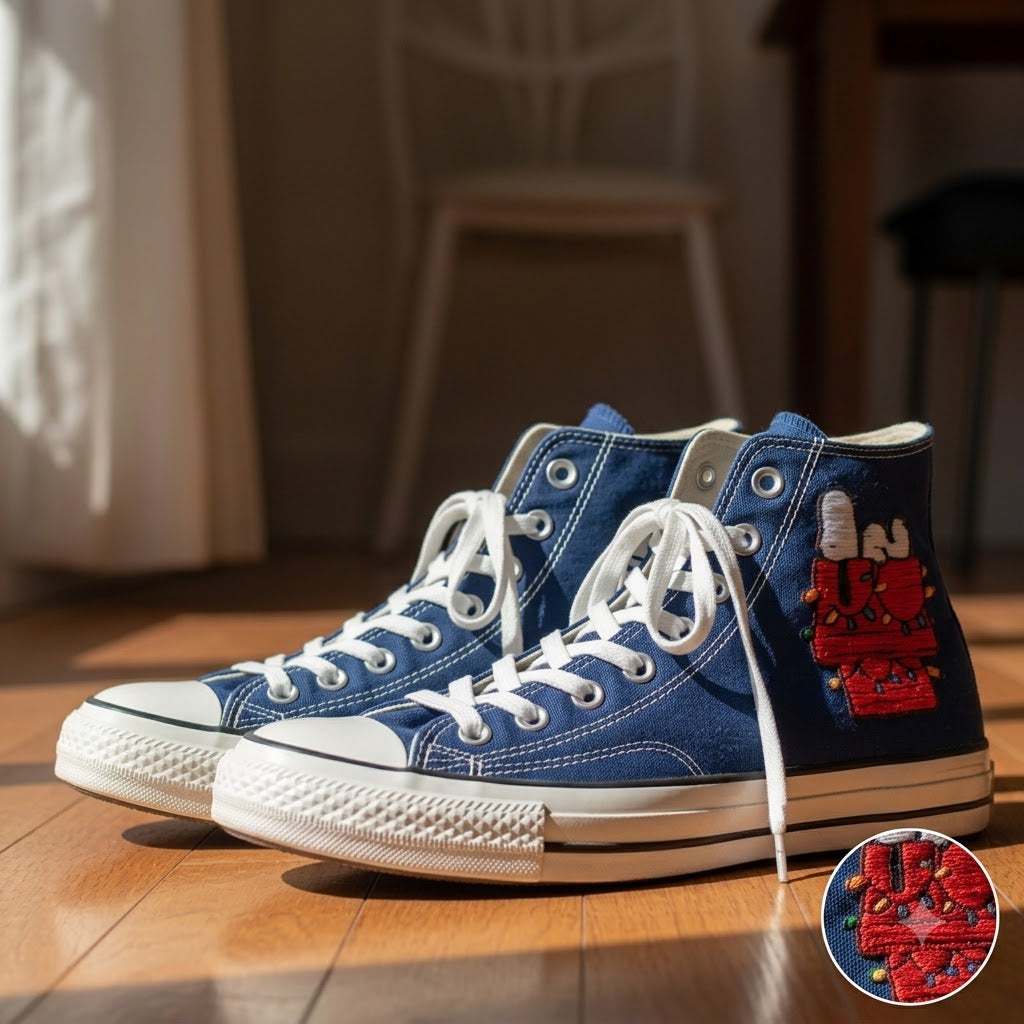 Converse Chuck Taylor 1970s Snoopy brodées à la main - All Star Classic - AZ26030834