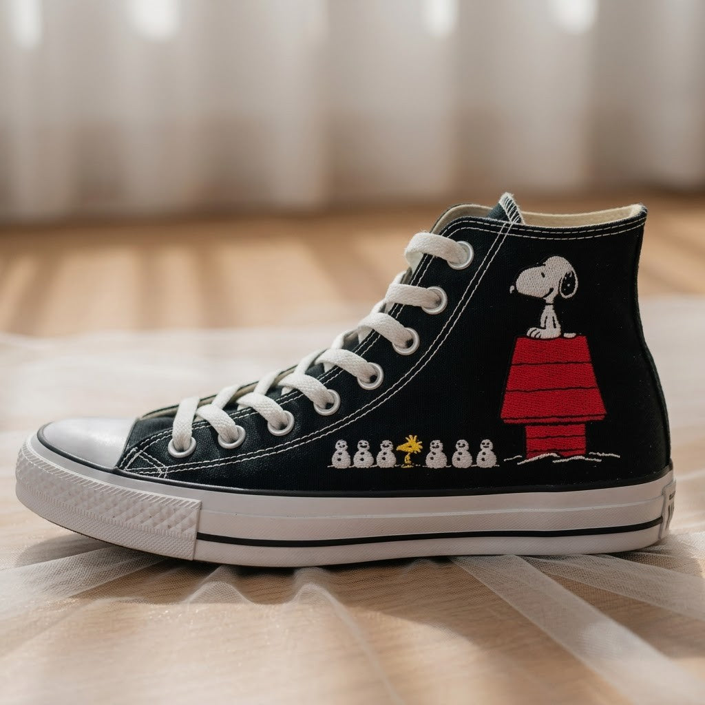 Snoopy brodé à la main Converse Chuck Taylor années 70 - All Star Classic - AZ26030835