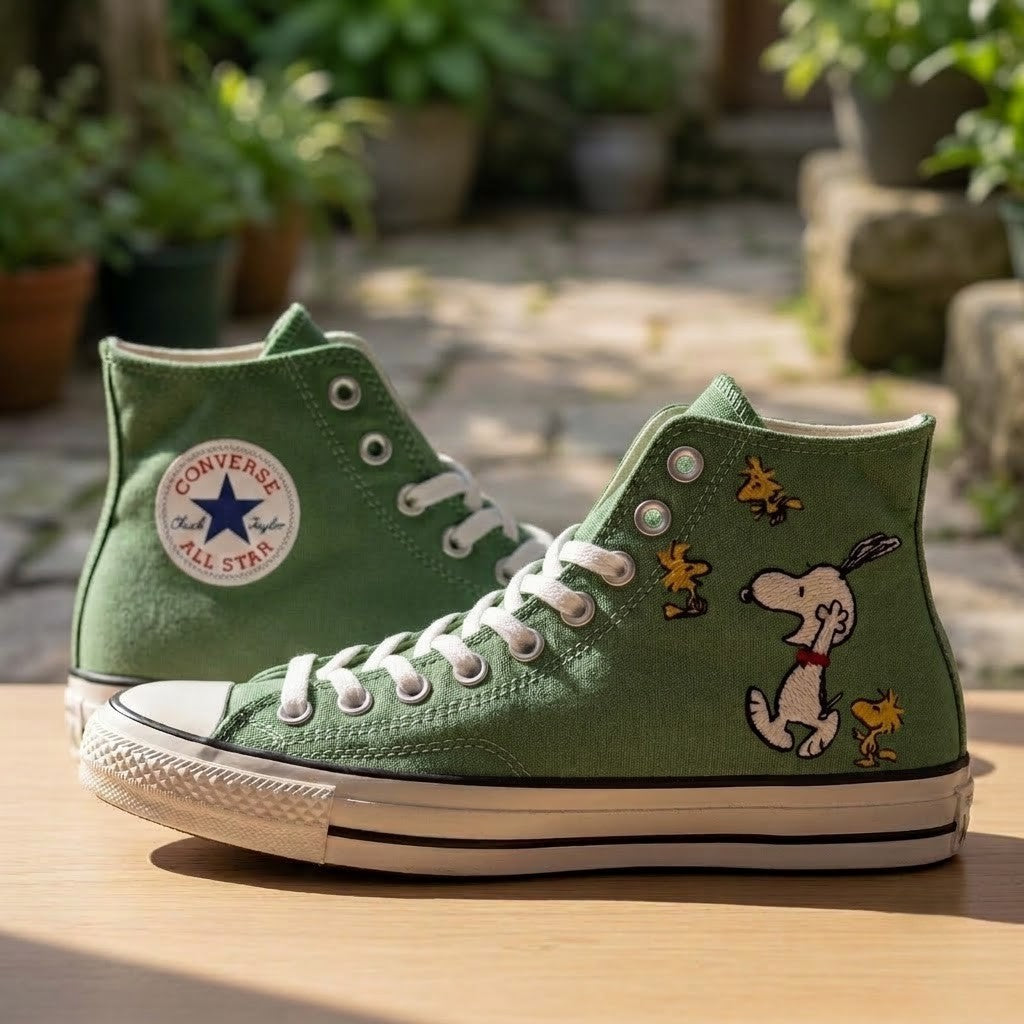 Converse Chuck Taylor 1970s Snoopy brodées à la main - All Star Classic - AZ26030838
