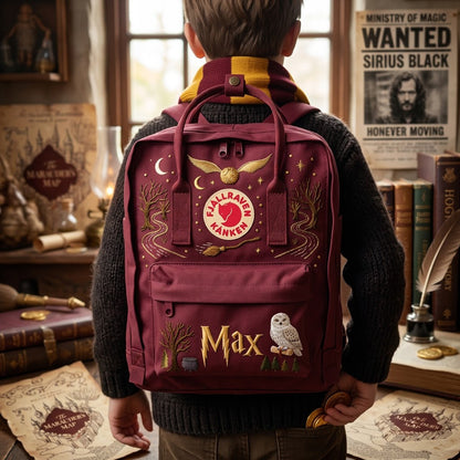 Harry Potter Fjallraven Kanken Hand-Embroidered Backpack