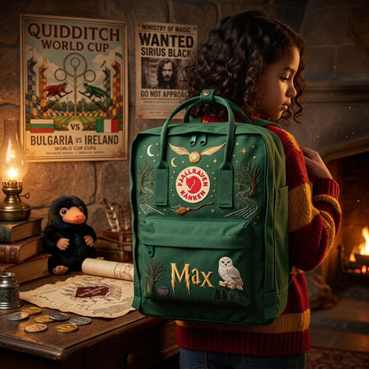 Harry Potter Fjallraven Kanken Hand-Embroidered Backpack