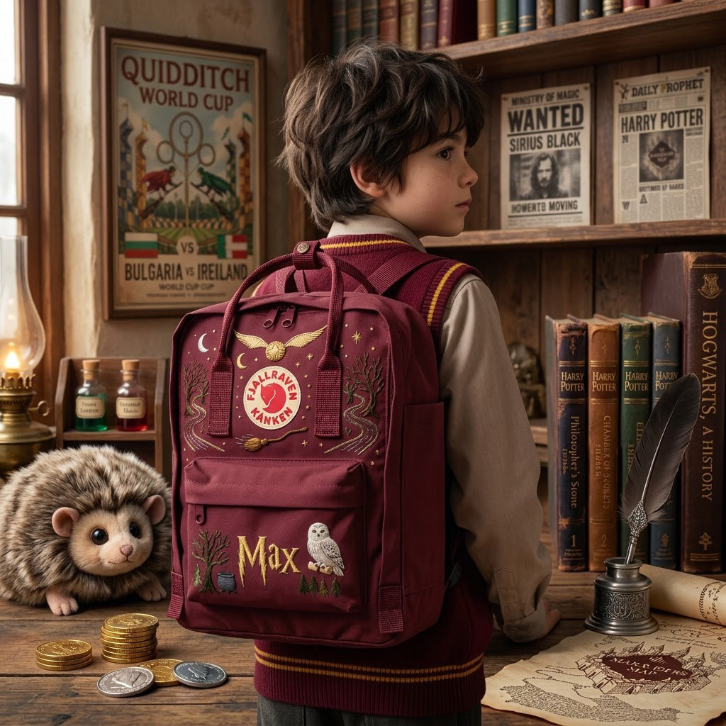 Harry Potter Fjallraven Kanken Hand-Embroidered Backpack