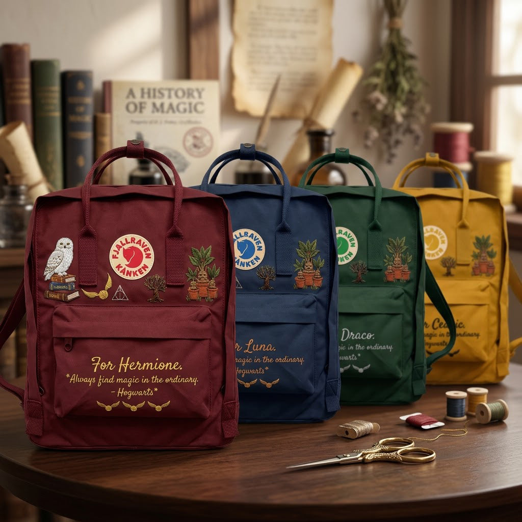 Harry Potter Fjallraven Kanken Hand-Embroidered Backpack