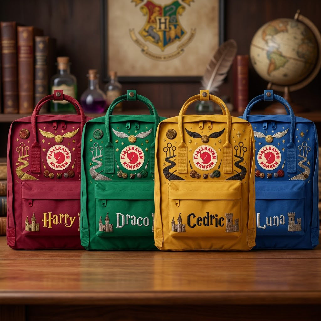 Harry Potter Fjallraven Kanken Hand-Embroidered Backpack