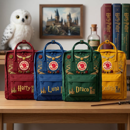Harry Potter Fjallraven Kanken Hand-Embroidered Backpack
