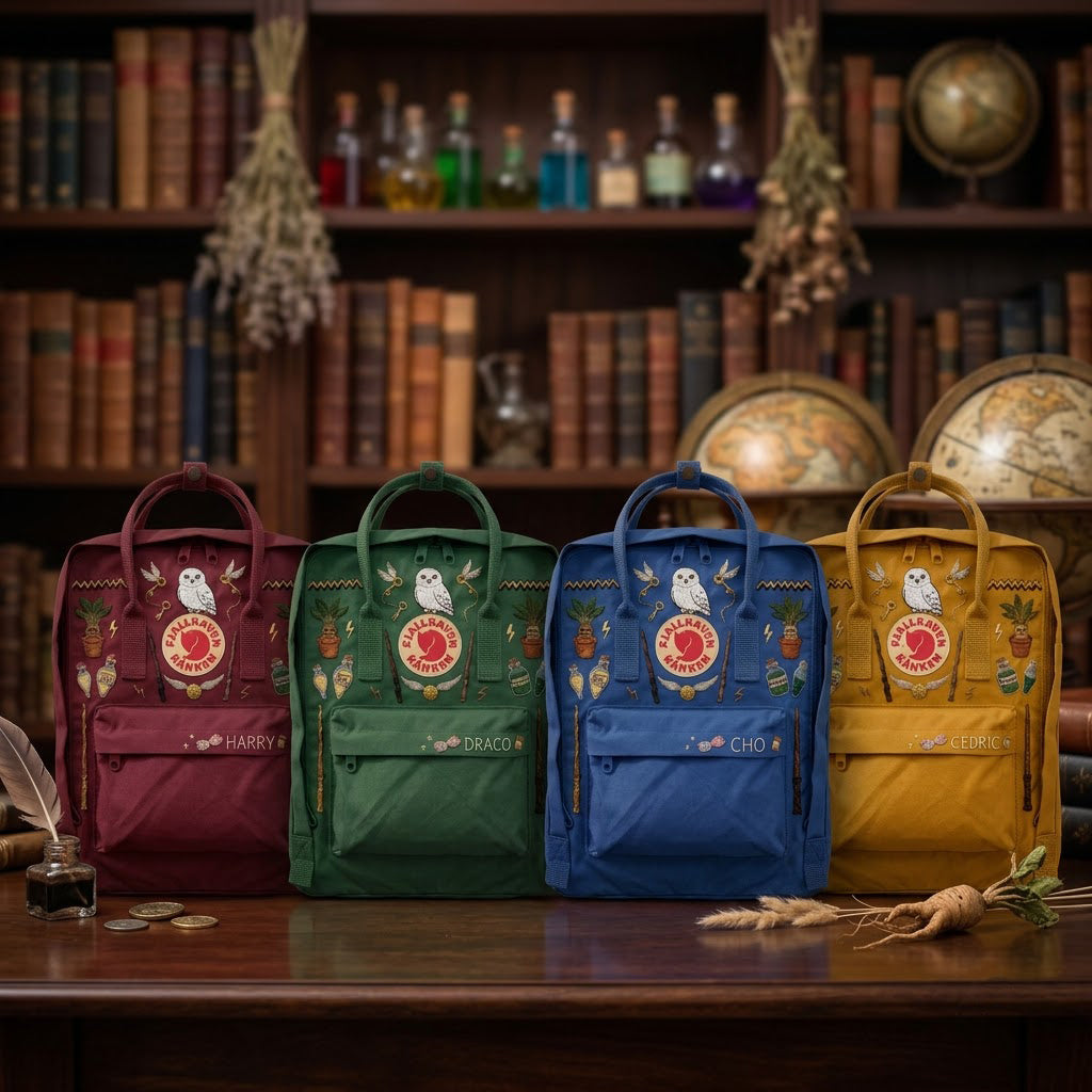 Harry Potter Fjallraven Kanken Hand-Embroidered Backpack