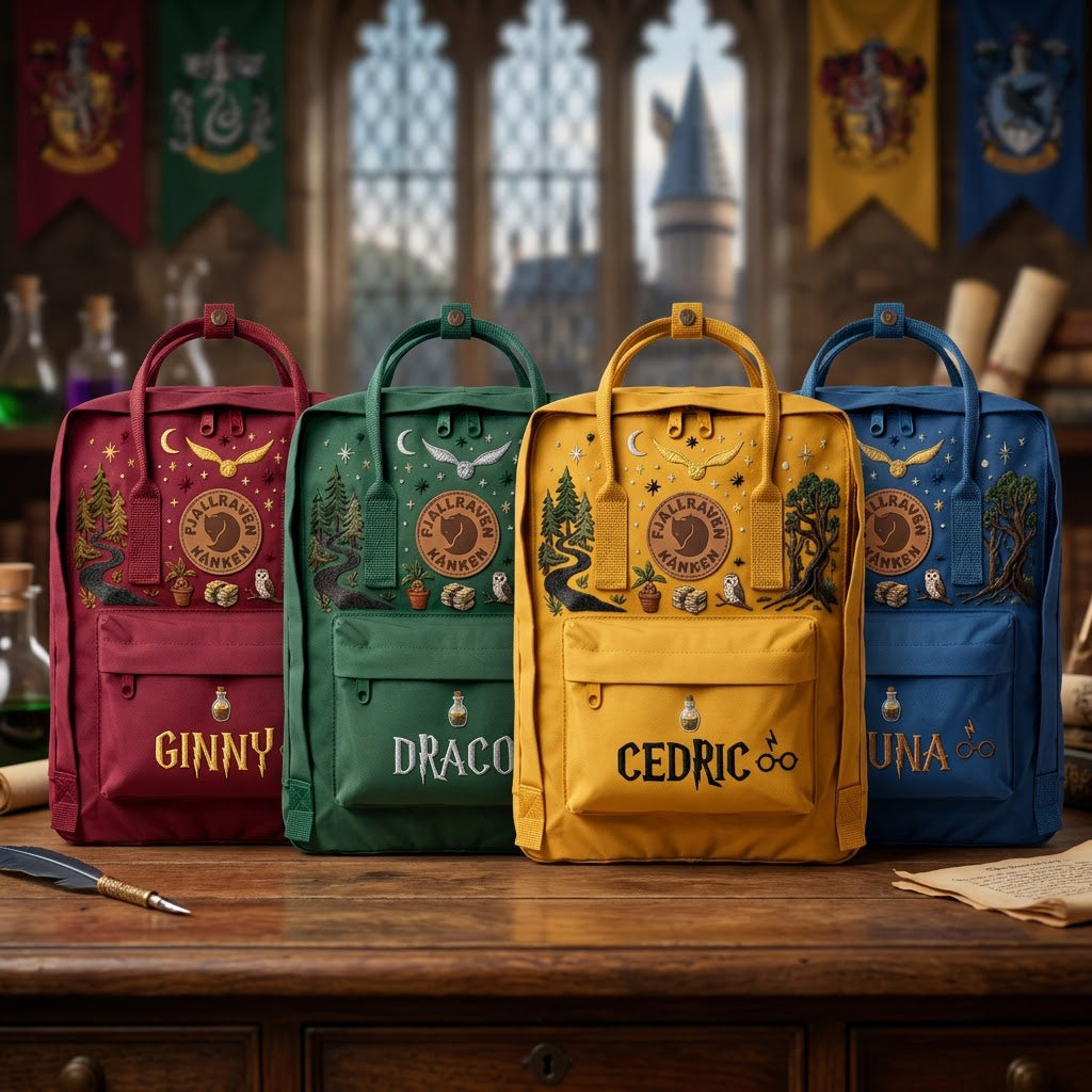 Harry Potter Fjallraven Kanken Hand-Embroidered Backpack