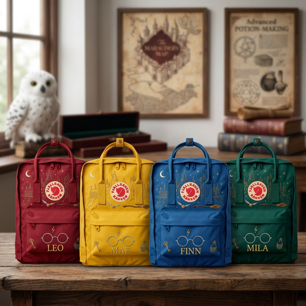 Sac à dos Fjallraven Kanken Harry Potter brodé à la main