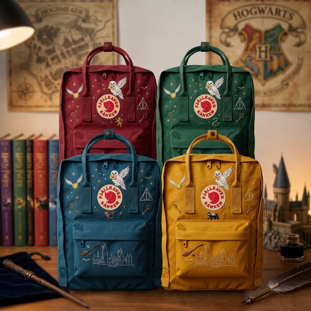Harry Potter Fjallraven Kanken Hand-Embroidered Backpack