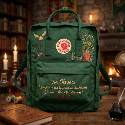 Harry Potter Fjallraven Kanken Hand-Embroidered Backpack