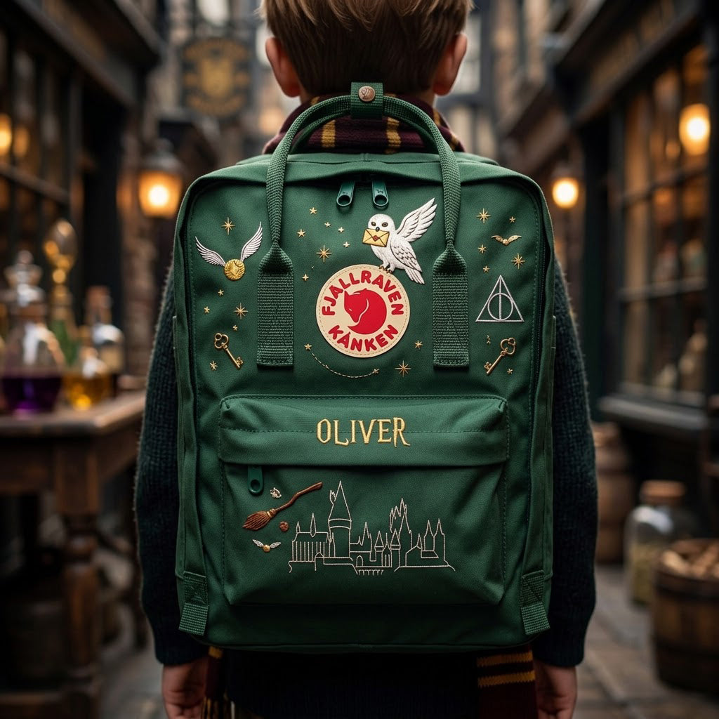 Harry Potter Fjallraven Kanken Hand-Embroidered Backpack
