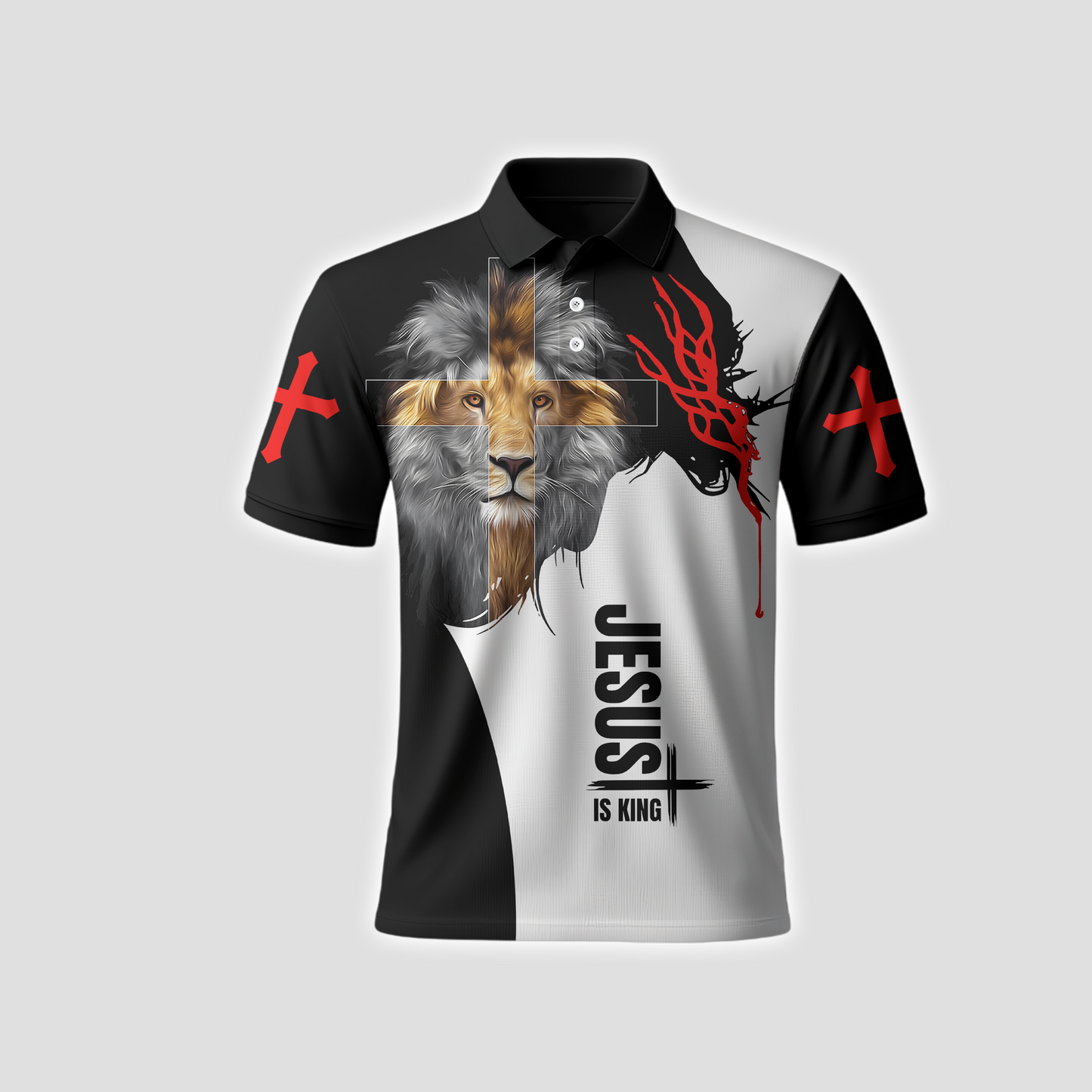 Lion of Judah Christian Hoodie – Jesus Is King Cross Faith Pullover Hoodie