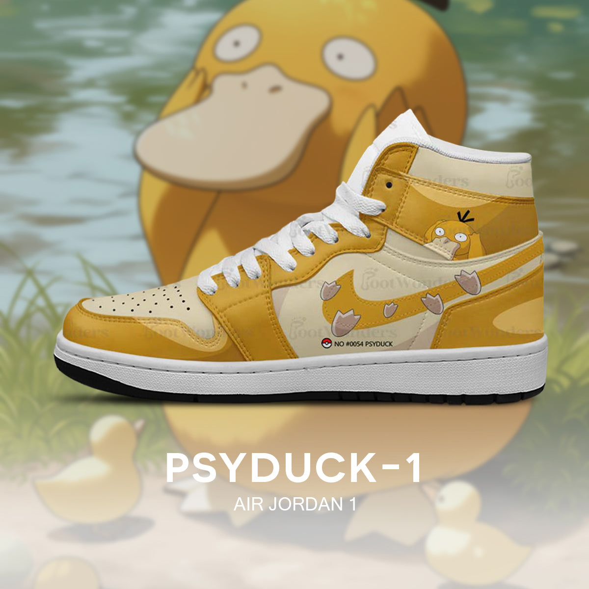 Psyduck - Baskets Pokémon AJ1 Logo en relief - AZ26100370