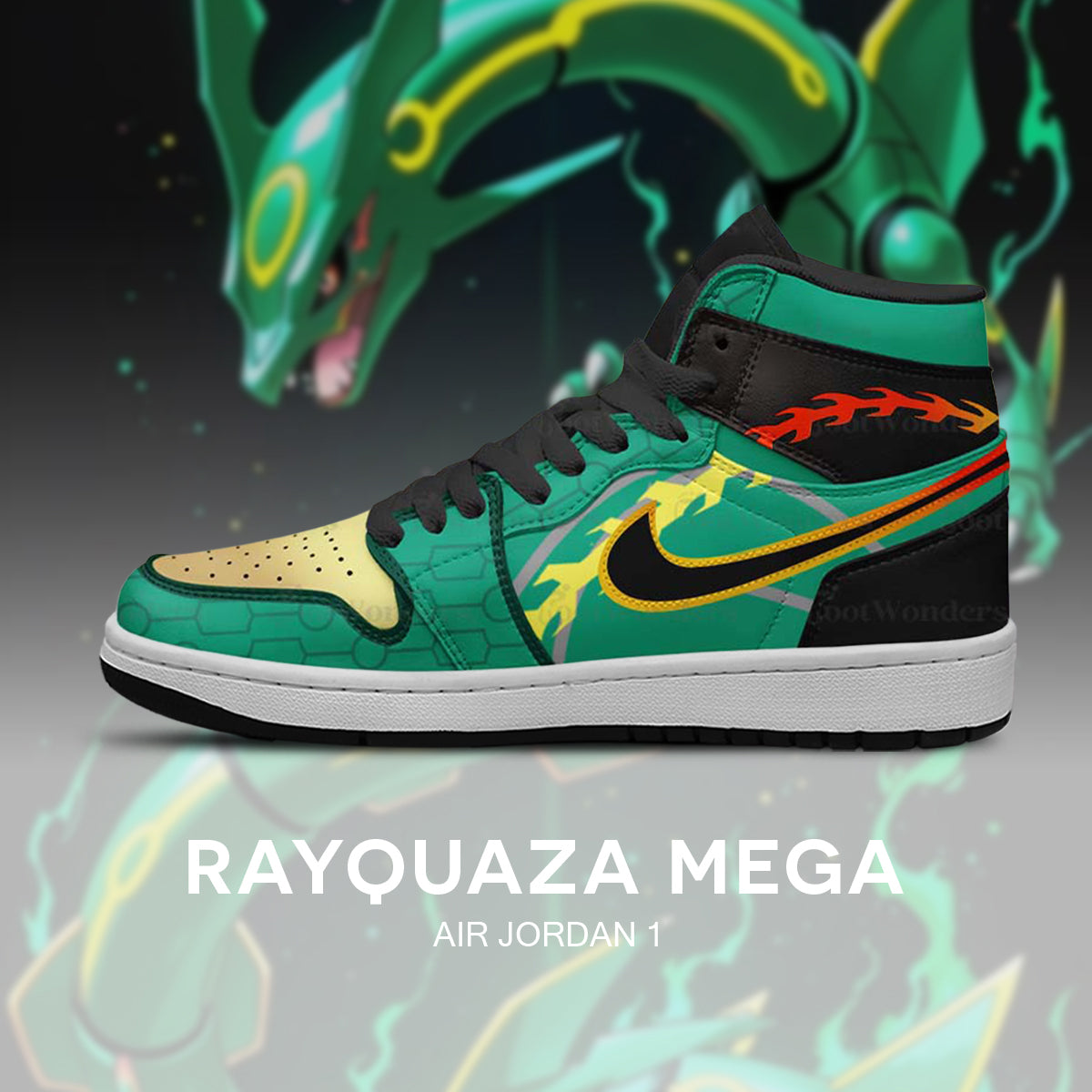 Rayquaza Mega - Pokémon AJ1-Sneaker mit geprägtem Logo - AZ26100373
