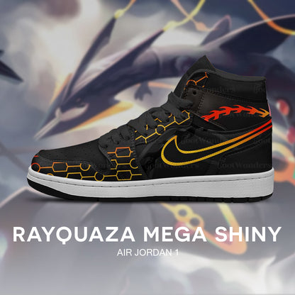 Schillerndes Mega-Rayquaza - Pokémon AJ1-Sneaker mit geprägtem Logo - AZ26100374