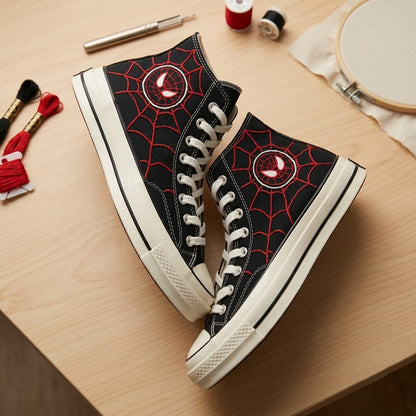 Spiderman Hand-Embroidered Converse Chuck Taylor 1970s - All Star Classic