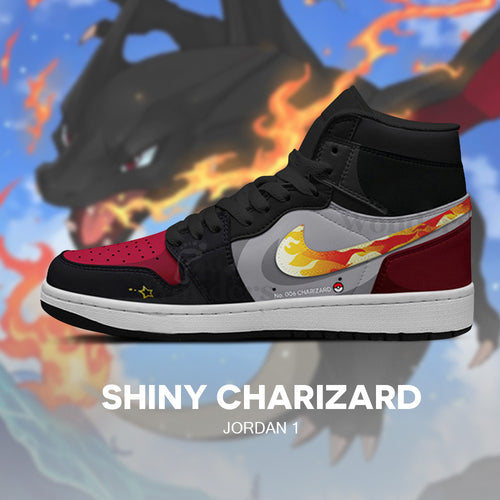 Glänzendes Charizard - Pokémon AJ1 Sneakers mit geprägtem Logo - UMYWEJ4D