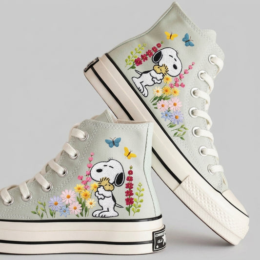 Converse Chuck Taylor 1970s Snoopy brodées à la main - All Star Classic - AZ26280702