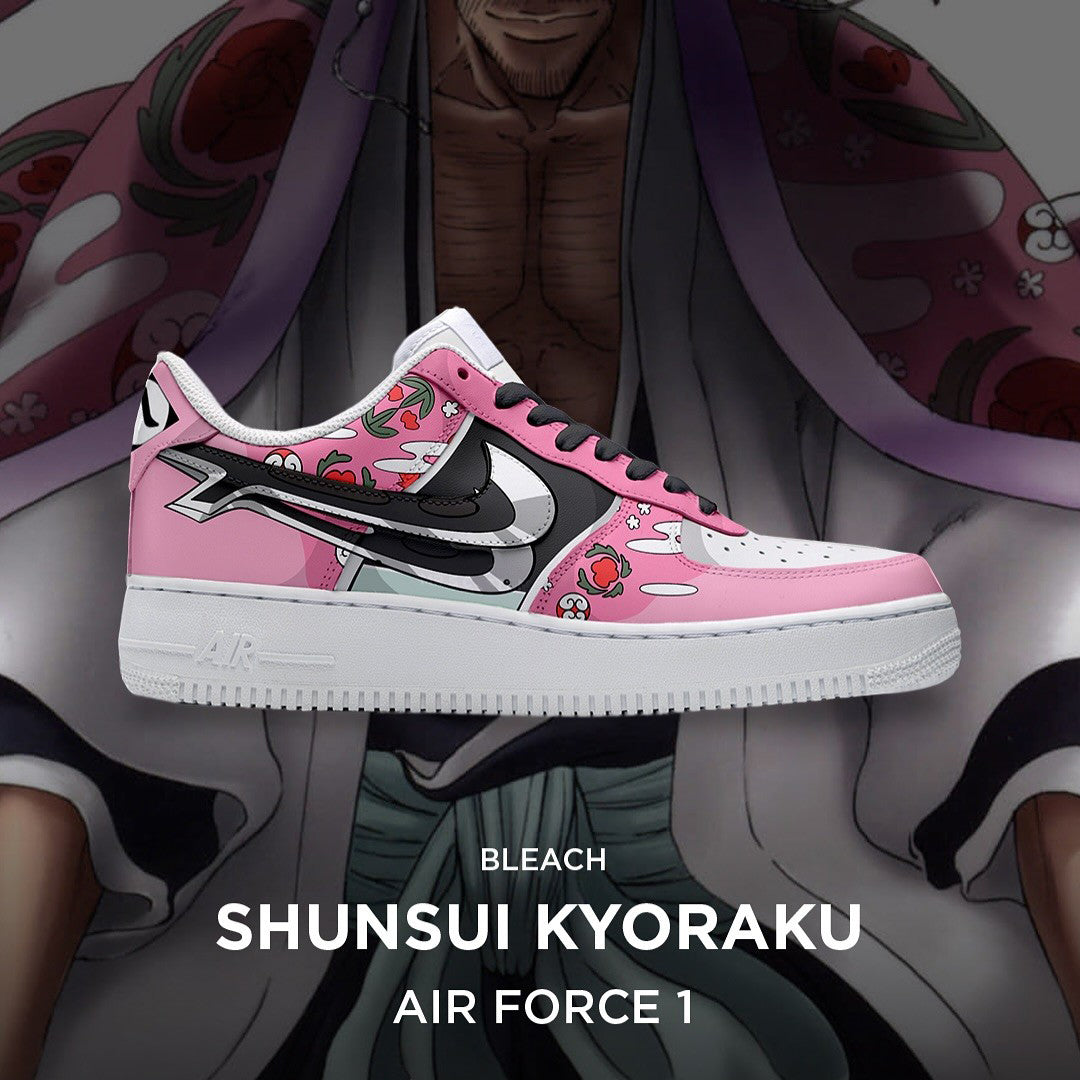 Shunsui Kyoraku - Bleach AF1 Embossed Logo Sneakers - AZ26160930