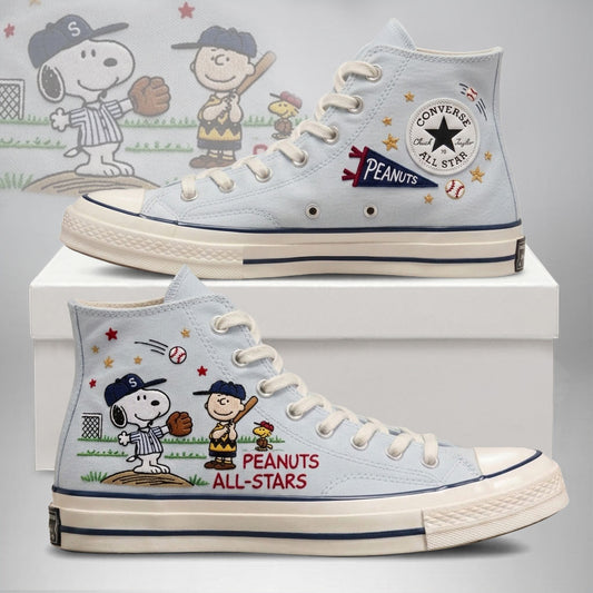 Snoopy Brodé Main Converse Chuck Taylor 1970s - All Star Classic