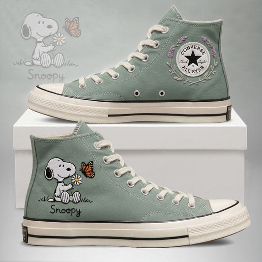 Snoopy Converse Chuck Taylor 1970 brodées main - All Star Classic - AZ26150712